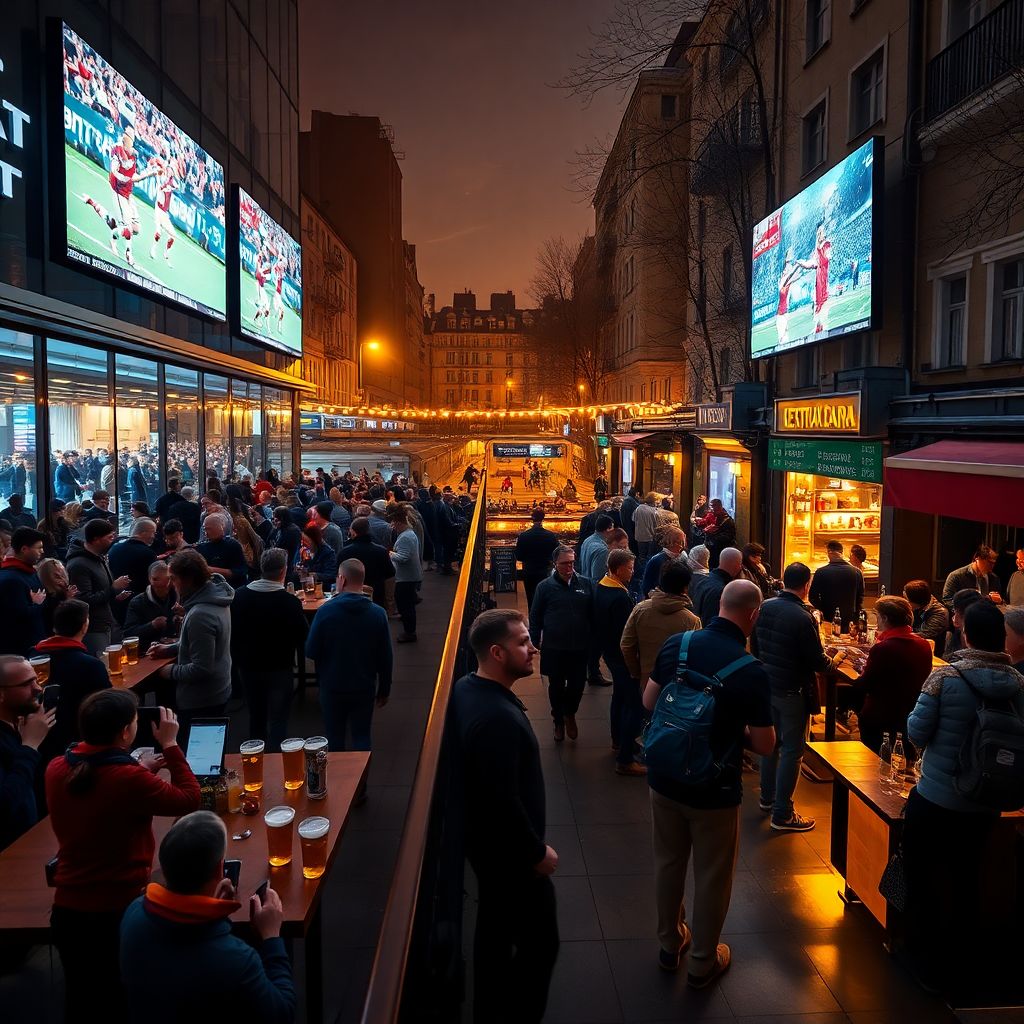 Футбольная Москва после матча: как живет город в барах, метро и дворах