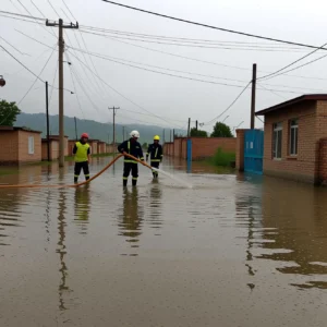Тахтамукайский район: откачка воды из затопленных частных дворов