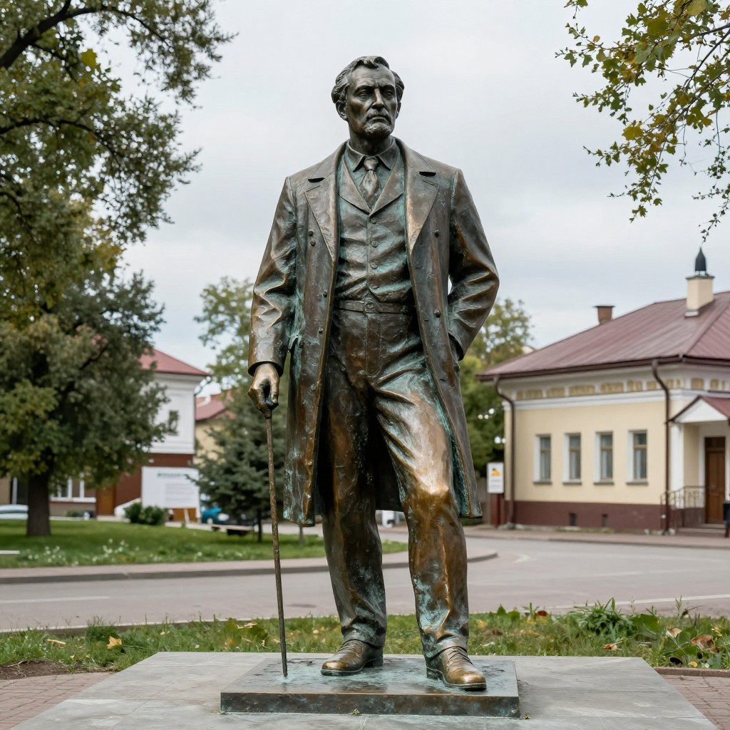 В Майкопе открыли бронзовую скульптуру Евгения Шварца к 130-летию писателя